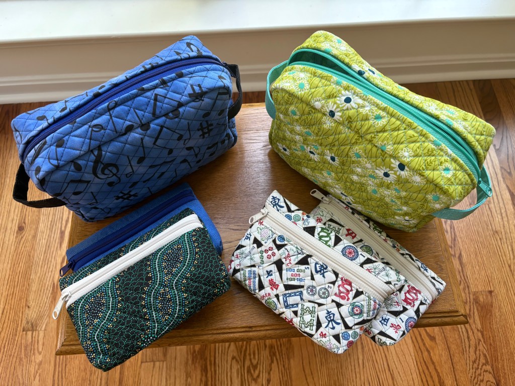 Quilted Zippered Pouch Bags
